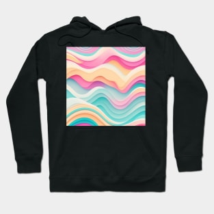 WAVES MULTICOLOR DESIGN, PASTEL COLOR, IPHONE CASE AND MORE Hoodie